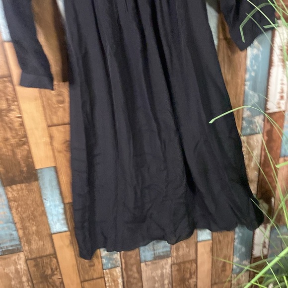 Ba&sh XS black long sleeve ruffle midi dress - Picture 12 of 16